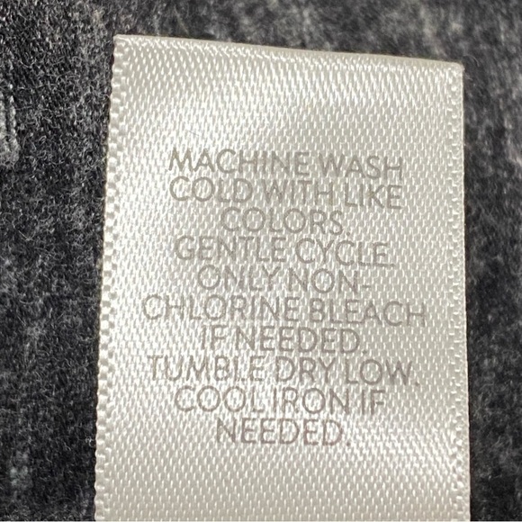 Pure Jill Charcoal Gray Twist Back Long Sleeve V Neck Knit Top Size Large - Picture 8 of 9